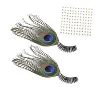 1 Paire Faux Cils Diy Plumes Colorées pour Spectaculaire Parfaits pour Festivals et Événements Spéciaux