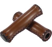 1 Paire Faux Cuir Rétro Bicyclette Vélo Guidon Poignées Couvercle Marron