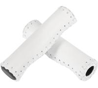 1 Paire Faux Cuir Rétro Guidon Poignées Couvercle pour Bicyclette Blanc