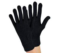 1 Paire Femme Hiver Fin Chaud Thermqiues Doigts Complets Tricot Gants Laine (One Size, Black)