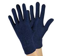 1 Paire Femme Hiver Fin Chaud Thermqiues Doigts Complets Tricot Gants Laine (One Size, Navy)