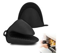1 Paire Gant de Cuisine épais en Silicone,Gants de Four Résistant à la Chaleur, Gants de Cuisine Antidérapants, Gant Cuisine Anti Chaleur pour Cuisiner, Barbecue, Cuisson, Noir
