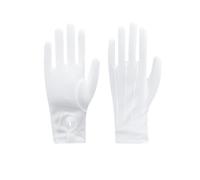 1 Paire Gants Blancs Homme en Nylon Coton pour Cérémonie Formelle, Gants de Service avec 3 Surpiqûres et Boucle Centrale, Idéal pour Parade, Costume, Inspection de Bijoux, Taille Grande