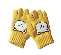 1 Paire Gants D Hiver 2023 Garçons Filles Chaudes Mitaines Épaisses À Cinq Doigts Ours De Dessin Animé Pendant 3 À 7 Ans