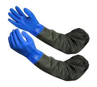 1 Paire Gants Longs en Caoutchouc Imperméables, 70cm Gants de Travail Long, gants de Protection longs et Imperméables, Dépolie Étanche Gants Épais pour L'entretien de L'aquarium et du Bassin