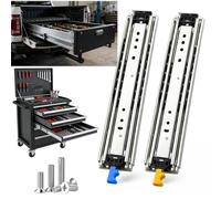 1 Paire Glissiere pour Tiroir Charge Lourde À Roulement À Billes 1500 1600 1700 1800 1900 2000mm Coulisse Tiroir avec Serrure Extension Complète Charge Max 220kg pour Van(Yellow,750mm/30in)