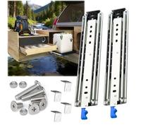 1 Paire Glissiere pour Tiroir Charge Lourde avec Serrure Sortie Totale 1400 1450 1500 1600 1700 1800 1900 2000mm Largeur 76mm À Roulement À Billes Vis Incluses Charge Max 220kg(Bleu,1400mm/56in)