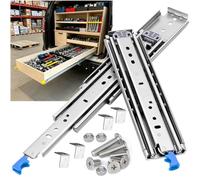 1 Paire Glissiere pour Tiroir Charge Lourde Extension Complète Coulisse Tiroir avec Serrure 1400 1500 1600 1700 1800 1900 2000mm Charge Max 220kg À Roulement À Billes Vis(Bleu,750mm/30in)