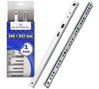 1 Paire Glissiere pour Tiroir sur Roulement à Billes 246x17 mm
