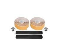 - 1 paire Guidoline de vélo en PU antidérapant avec bouchons, 194x3cm Jaune