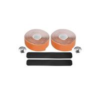 - 1 paire Guidoline de vélo en PU antidérapant avec bouchons, 194x3cm Orange