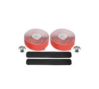 - 1 paire Guidoline de vélo en PU antidérapant avec bouchons, 194x3cm Rouge