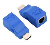1 Paire HDMI Extender Adaptateur RJ45 Amplificateur de Signal Transmetteur Récepteur 30 mètres