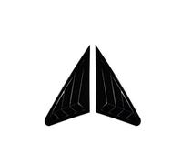 1 Paire La Voiture Intérieur Arrière Ombre Parasol Persienne Latérale Évent Couverture pour Audi A3/S3 8V Sedan 2013-2020,Décoration De Ventilation du Côté,Piano Black