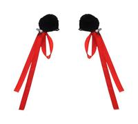 1 paire Le film de l'anime épingle à cheveux en peluche chignon ruban pince à cheveux pour enfants à la mode petites filles Cosplay Coiffe Chine Film Ne Zha Hairpin