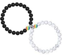 1 Paire Magnetique LGBT Bracelet pour Couples Gay Pride Bracelet Lesbiennes LGBT Bisexuels Bracelets Lgbt Accessoires Lgbt Flag Bracelet Journée de la Gay Pride Connecté Bracelet Magnetique Femme