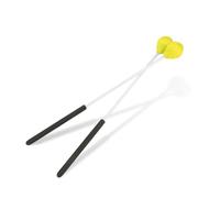 1 Paire Maillets Marimba, Maillets Tête de Laine Baguettes de Percussion Maillets Cloche Maillet Xylophone Caoutchouc pour Xylophone, Carillon, Bloc de Bois, Glockenspiel, Cloches (Jaune)
