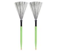 1 paire manche en bois Double tête brosse métal brosse en acier carbone fil Percussions bâton spécial rouleau bâton outil de batterie
