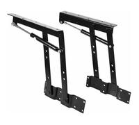 1 Paire Mécanisme de Table en Acier Robuste Pliage Ascenseur Noir Mécanisme de Plateau Relevable Ressort Charnière Lift Up pour Tab