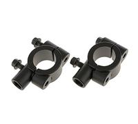 1 Paire Miroir 10mm Moto Vélo De Guidon Avec Le Support De Montage Noir