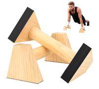 1 Paire Parallettes Calisthenics, Barres Parallèles en Bois, Push up Bars, Fitness Barre Dips, Barre Parallèles, Poignées de Pompes para Gymnastique Entraînement Callisthénie Intérieur Extérieur