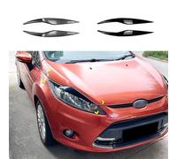 1 Paire Paupières de Sourcil de Phare Voiture pour Ford Fiesta MK6 2008-2012, ABS Avant Lampe Paupières Garniture Autocollants Sourcils de Phare,Glossy Black