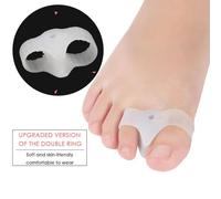 1 Paire Pied Doigts Orteil Separateur 2 Trous Alignement Ortheses Bunion Separateurs Soulagement De La Douleur Orteil Lisseur Separador De Dedo