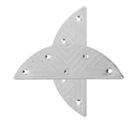 1 Paire Plaques de Talon Métalliques Demi-lune, pour Chaussures | Fixation par Vis et Clous, Métal Argenté, pour Semelles Caoutchouc et Usage Atelier Extérieur