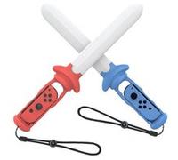 1 Paire Poignée d'Épée de Jeu Joy-con pour Nintendo Switch FONGWAN Zeld Skyward Sword, Pas Lumineux - Rouge bleu G