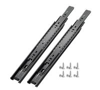 1 Paire Rail Coulissant Glissières Tiroir Charge Lourde 20cm 40cm 50cm - Noir Coulisses À Billes Extension Complète - Montage Latéral - Coulisse De Tiroir De Meubles