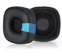 1 Paire Remplacement Coussinets d'oreille Coussins Oreillettes pour Marshall Major III Major IV Oreillette Mousse Coussin (Noir) (Mousse à mémoire et Similicuir protéiné)