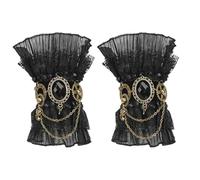 1 Paire Rétro Gants Dentelle Steampunk, Gothiques en Gants Sans Doigts, Accessoires Steampunk Femmes, pour Halloween, Carnaval et Bal Masqué