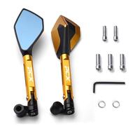 1 Paire Rétroviseur Latéral Moto pour PCX 125 150 160 PCX125 PCX150 PCX160, Rétroviseurs Extérieurs Orientables Rétroviseurs latéraux de Moto(Or)