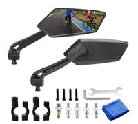 1 Paire Rétroviseur Vélo Trottinette Electrique Moto, Rétroviseur Universelle Haute Qualité Réglable 360°, Sécurité du Cycliste