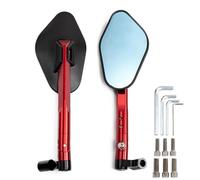 1 Paire Rétroviseurs Latéraux Moto pour Yamaha XJR1300, XJ6, FZ1, FZ6, XJR 1300, Rétroviseurs De Guidon Rotatifs Rétroviseurs latéraux de Moto(Rouge)