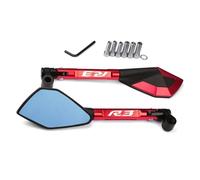 1 Paire Rétroviseurs Latéraux pour Moto pour Yamaha R3 YZFR3 YZF-R3 2015 2016 2017-2020. Vision Claire Rétroviseurs latéraux de Moto(Rouge)