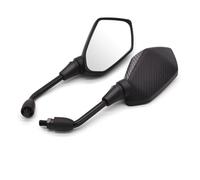 1 Paire Rétroviseurs Moto Pour Hornet 250 CB 600F CBF600 CBR600F CB919 VTX1300 10mm 8mm Rétroviseur Convexe Arrière(Carbon fiber texture)