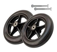 1 Paire Roues Avant De Fauteuil Roulant, Noir Gris Roues De Remplacement Antidérapant, Pneu Solide pour Les Personnes Handicapées, 6/7/8 Pouces, Durable Longue Durée De Vie (Color : Black, Size : 8i