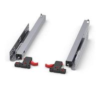 1 paire SO-TECH® Smart Slide Glissière Rail de guidage sortie de tiroir complète avec Soft-Close 40 Kg, 250 mm longueur