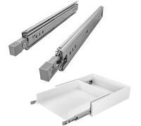 1 paire SOTECH coulisses à sortie totale VarioSlide KV2-100-H53-L500-EH 500 mm avec fonction de verrouillage/déverrouillage avec levier gris