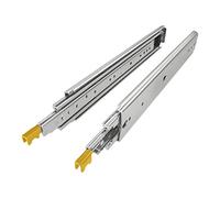 1 paire SOTECH Coulisses pour charges lourdes KV2-200-H76-L500-LC 508 mm avec fonction d'encliquetage Lock-in/out Coulisse à sortie totale pour charges lourdes, charge maximale 200 kg