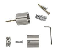 1 paire SOTECH Supports de tringle de placard Tube 25 Support de tringle à vêtements roulement de Tringle de placard en Acier inoxydable