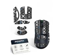 1 Paire Stickers Antidérapants Anti-Transpiration pour Razer DeathAdder V4 Pro Wireless Souris, Powfix Autocollant Facile Pose, Protection Confort, Accessoire sans Fil Motif Noir imprimé