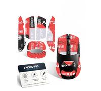 1 Paire Stickers Antidérapants pour SteelSeries Rival 3 Gen 2 | Paire autocollante, pose facile, grip confortable, motif rouge imprimé, accessoire souris sans fil