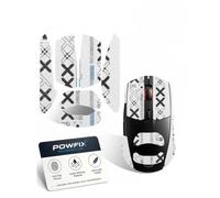 1 Paire Stickers Antidérapants pour SteelSeries Rival 3 Gen 2 | Paire autocollante, pose facile, grip confortable, motif Blanc imprimé, accessoire souris sans fil