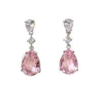 1 paire Tempérament Sweet Pink Pear Drop Boucles d’oreilles Femmes Fête de fiançailles Exquis Oreille Accessoires Bijoux de mode