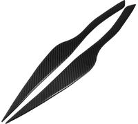 1 Paire Véhicule Phare Sourcils Autocollant Carbone Fibre Motif Noir