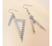 1 paire vintage Règle & Compas en forme de super cadeau pour étudiants & enseignants graduation Taille UniqueAlliage de zinc