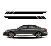 1 Paire Voiture Auto Corps Autocollant pour Audi A4 B6 B8 B9 B7 8W 8K Avant,Autocollant De Jupe Latérale De Voiture, Vinyle Voitures Décoration Autocollants,Red