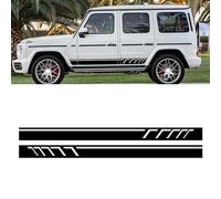 1 Paire Voiture Auto Corps Autocollant pour Benz G Glass G55 G63 AMG W463 G500 Classe G350D,Autocollant De Jupe Latérale De Voiture, Vinyle Voitures Décoration Autocollants,Red
